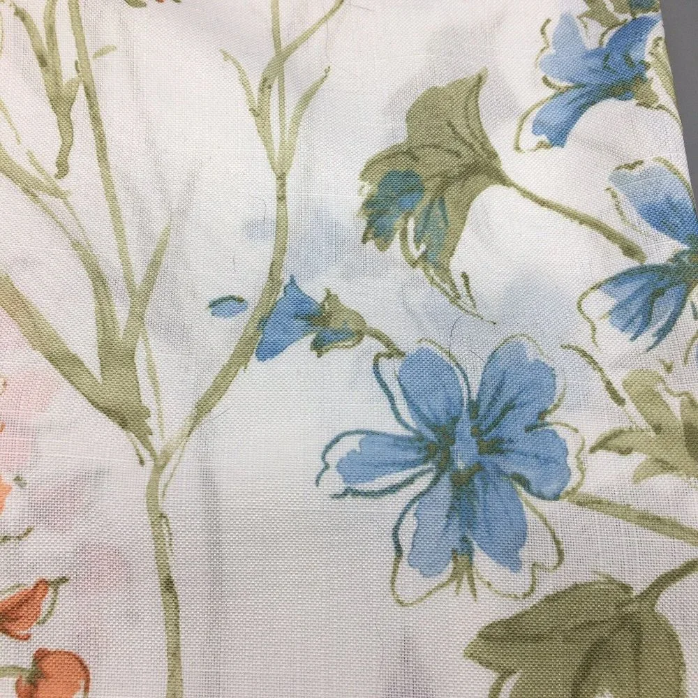 Laura Ashley Wild Meadow Sienna 6 Window Curtain Panel Set Floral Garden 38x96